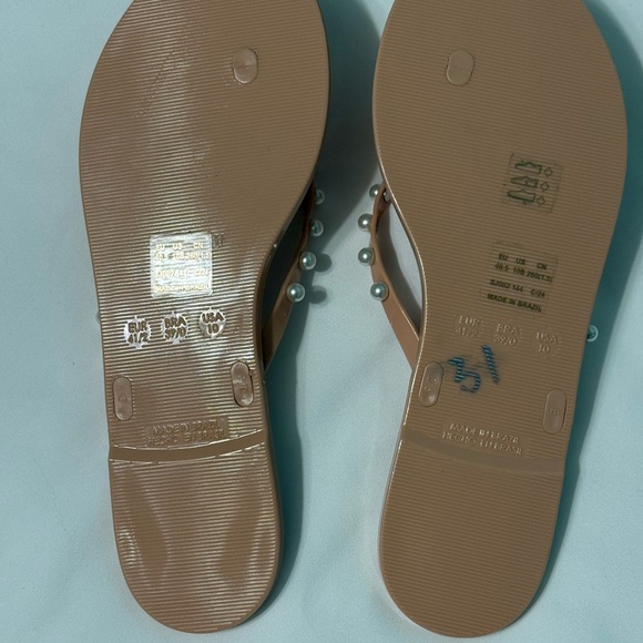 Stuart Weitzman Tan Studded Sandals Size 10 - Picture 4 of 5